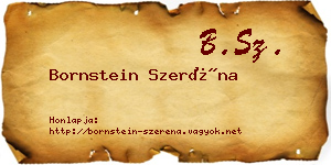 Bornstein Szeréna névjegykártya